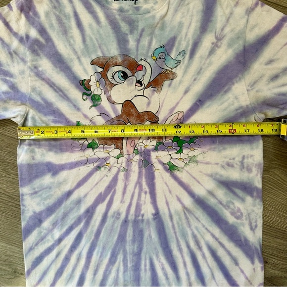 Disney Bambi Thumper Tie Dye Purple and Blue Cute Retro T shirt - Picture 6 of 7